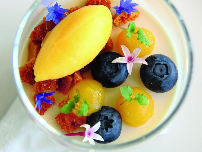 It’s hard to pass up this delicious coconut panna cotta at The Fish House. Picture: Adam Heads