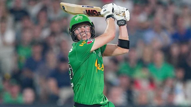 Nick Larkin of the Stars bats during the Big Bash League (BBL) Challenger Final cricket match between the Melbourne Stars and the Sydney Thunder at the MCG in Melbourne, Thursday, February 6, 2020. (AAP Image/Scott Barbour) NO ARCHIVING, EDITORIAL USE ONLY, IMAGES TO BE USED FOR NEWS REPORTING PURPOSES ONLY, NO COMMERCIAL USE WHATSOEVER, NO USE IN BOOKS WITHOUT PRIOR WRITTEN CONSENT FROM AAP