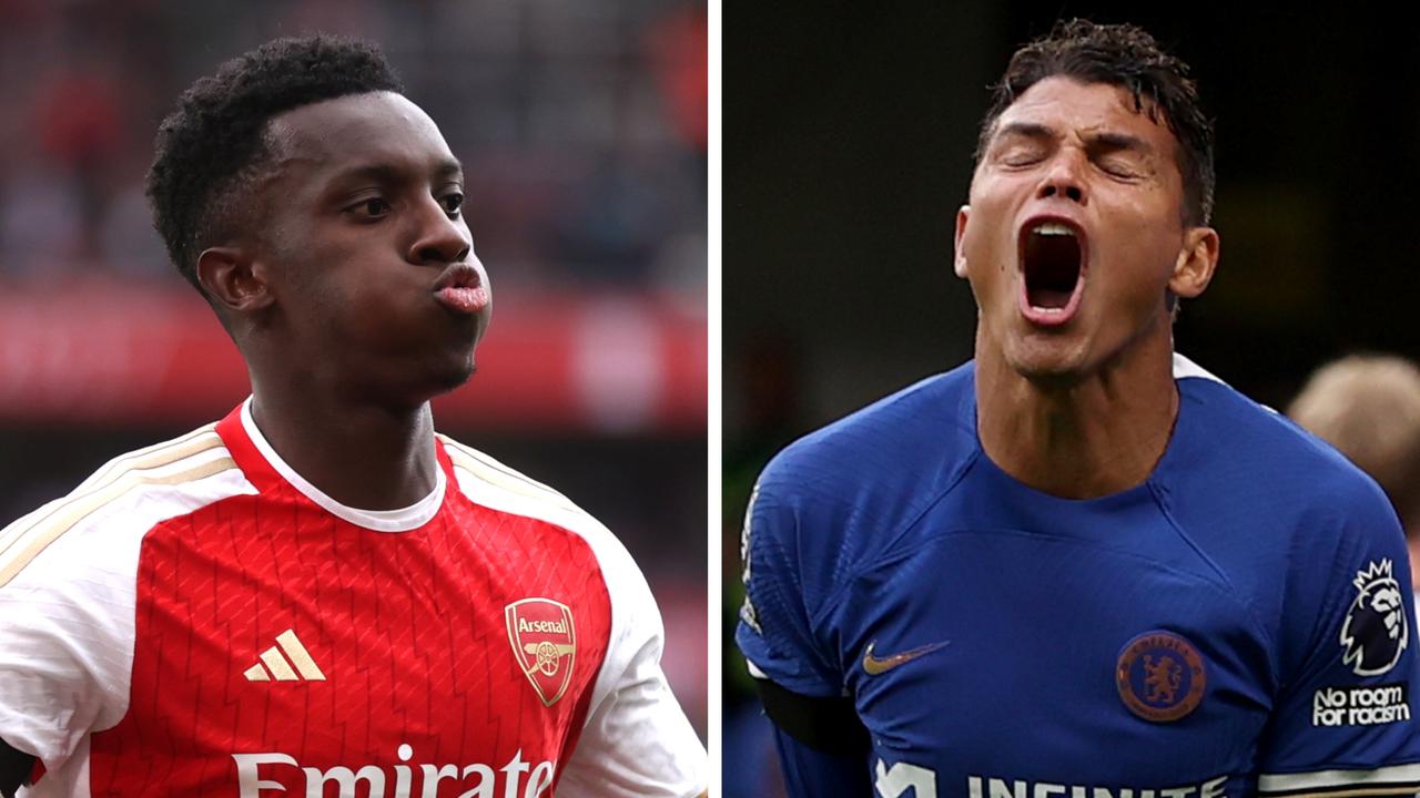 Eddie Nketiah bagged a hat-trick while Chelsea slumped to a loss against Brentford. Picture: Getty