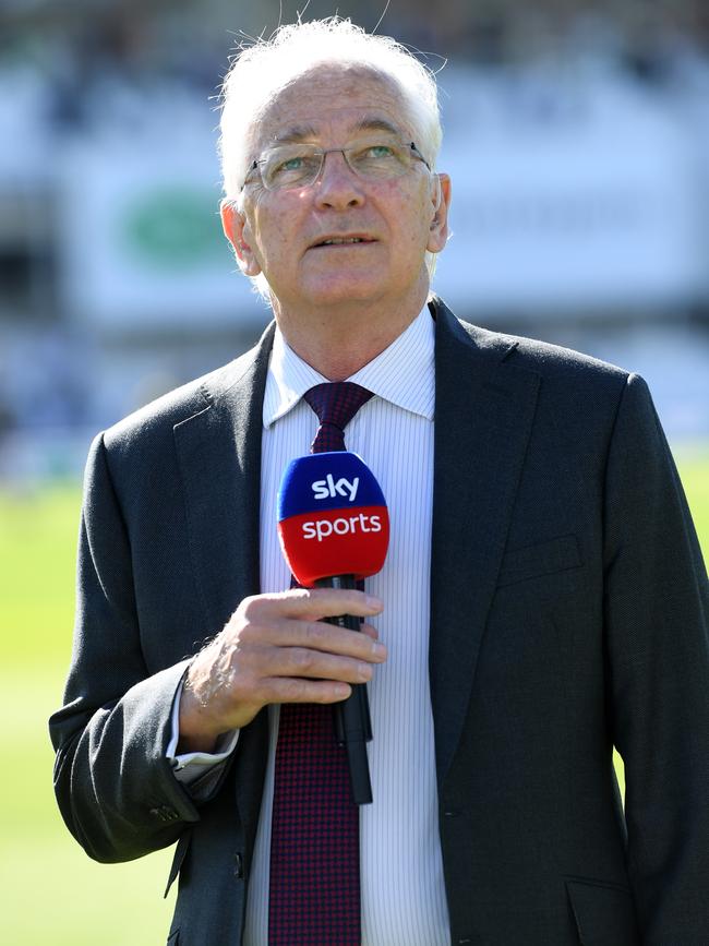 Departing Sky Sports commentator David Gower. Picture: Gareth Copley/Getty Images