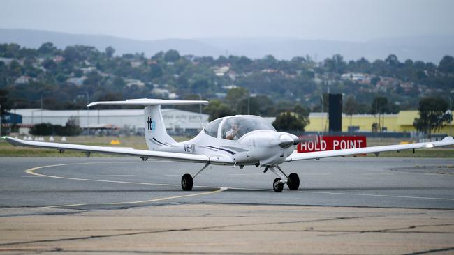 Flight training at Parafield Airport. Picture: Morgan Sette/AAP