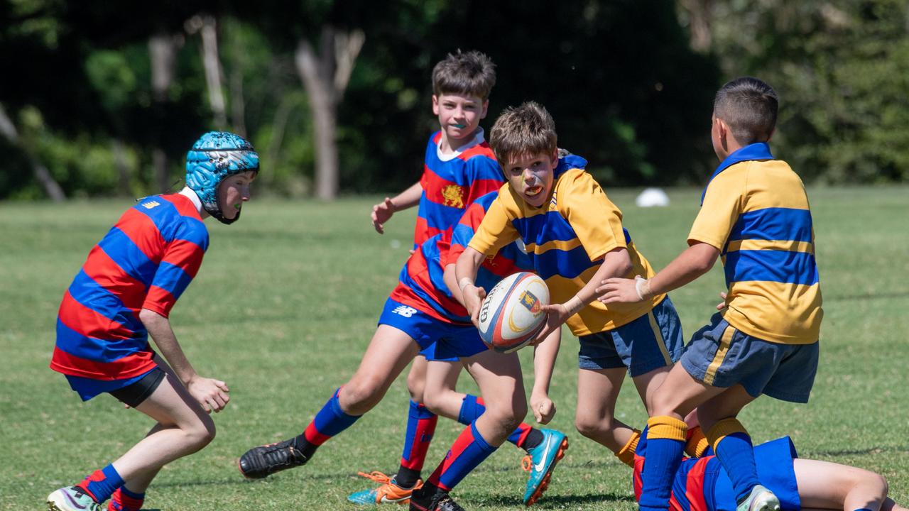 Downlands 11A vs TGS 11A. 2024 O'Callaghan Cup day at Downlands College. Photo by Nev Madsen