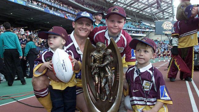 The Walters boys hope to recreate this iconic family photo on Sunday. Picture: Brett Faulkner