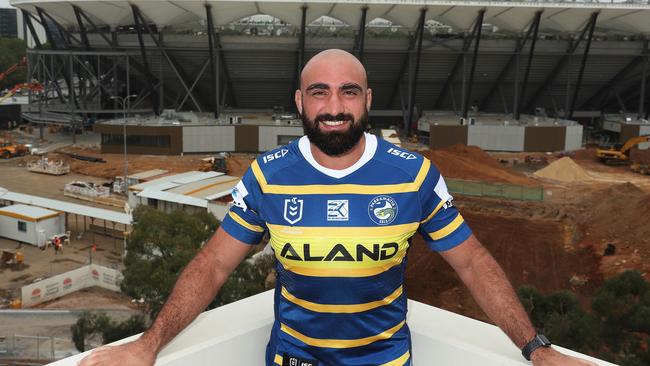 Tim Mannah at the new BankWest Stadium from Parramatta Leagues Club, Sydney. Picture: Brett Costello