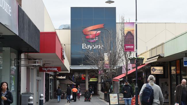 Shoppers fled a group with an ‘edged weapon’ on Tuesday. Picture: Josie Hayden