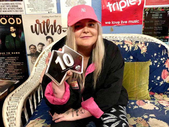 She was never happier than when she was busking in Byron. Picture: Sony Music