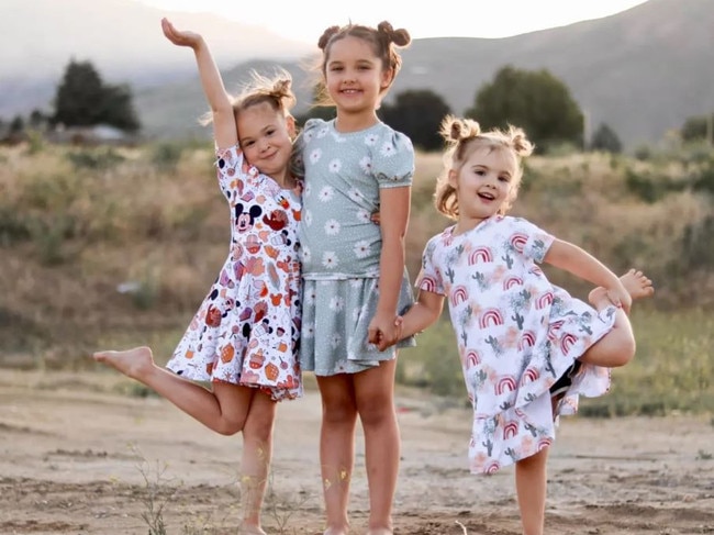 The bodies of (l-r) Evelyn, Paityn and Olivia Decker were discovered near a campground in Wenatchee, Washington. Picture: Facebook/Whitney Decker
