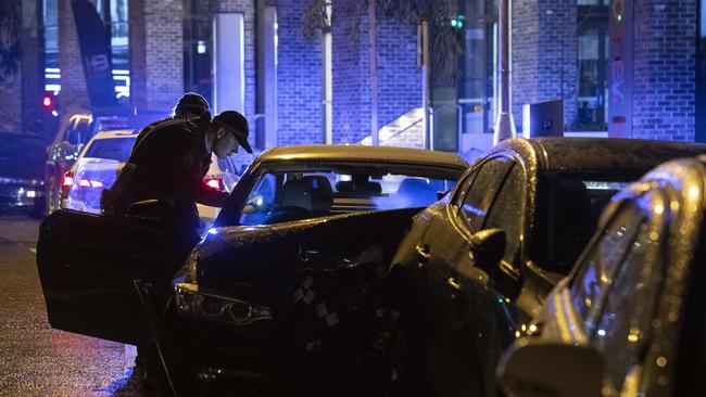 The woman was arrested at the scene and later allegedly returned a breath analysis reading of .105. Picture: Gordon McComiskie