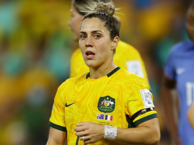 Katrina Gorry during the FIFA Womens World Cup Quarter final match between Australia and France at Brisbane Stadium. Picture Lachie Millard