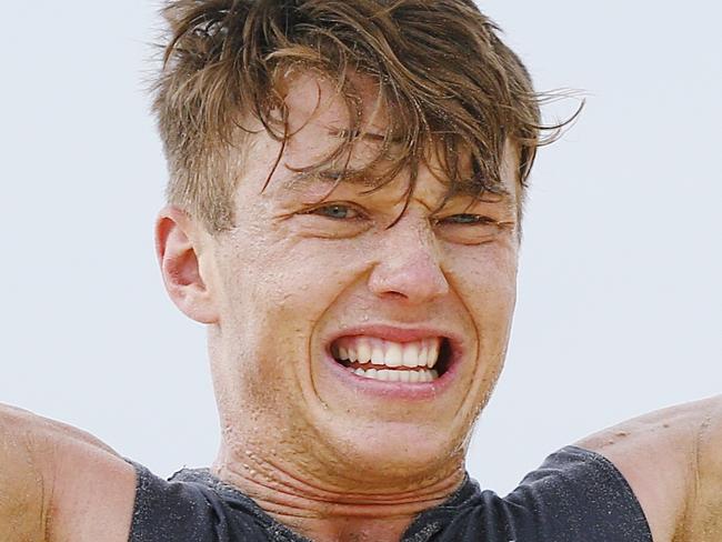 Carlton training session at Broadbeach, Patrick Cripps during the fitness session. Gold Coast. 16th December 2015. Picture: Colleen Petch.