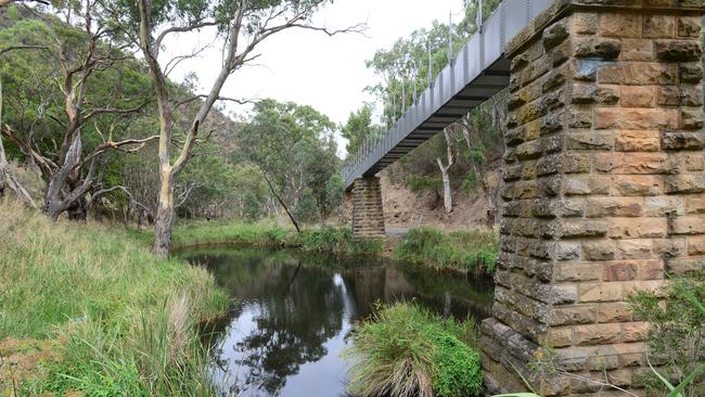 The scene of where the body of Massimo Chesini was found near the old Gorge Weir Aqueduct on Gorge Road, Athelstone on Thursday 17th February 2022 – Picture: Michael Marschall