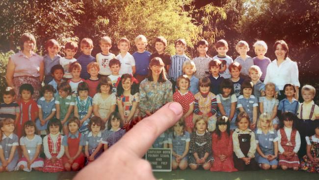 Sonia Sporton in her 1980 class photo. Picture: Alex Coppel