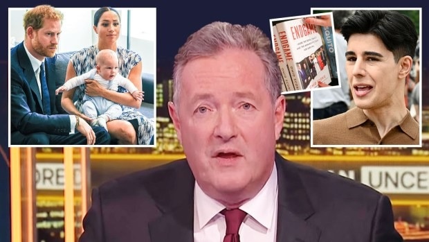 Piers Morgan has named the two royal 'racists' as he lashed out at Endgame author Omid Scobie. Picture: The Sun