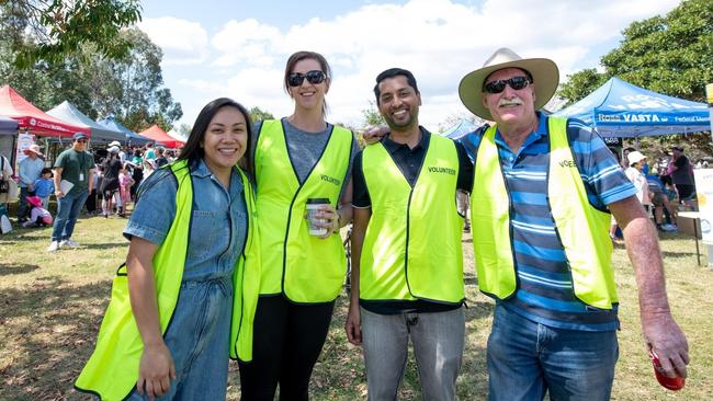 Jezza (left) with her husband, along with Frank (right) and another member of the local community. Picture: Supplied/Jezza Raaz