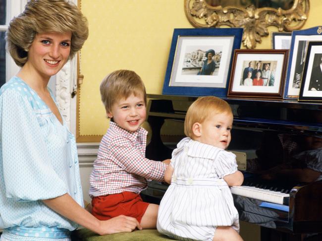 Princess Diana with William and Harry, who are both now older than she was when she died in 1997 at the age of 36. Picture: Tim Graham Photo Library via Getty Images