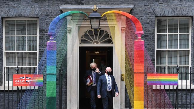 Britain's Prime Minister Boris Johnson leaves number 10 Downing Street. Picture: AFP