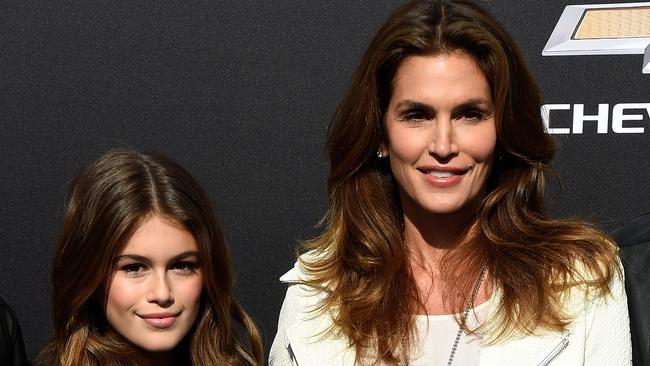 ANAHEIM, CA - MAY 09: Kaia Gerber and Cindy Crawford attend the Premiere Of Disney's "Tomorrowland" at AMC Downtown Disney 12 Theater on May 9, 2015 in Anaheim, California. (Photo by Frazer Harrison/Getty Images)