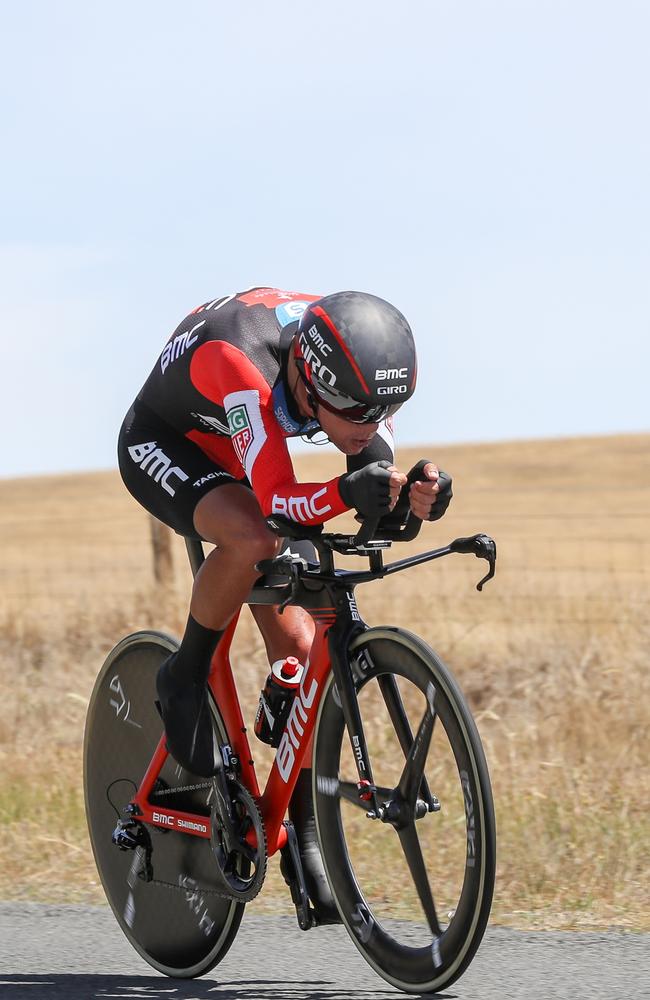 Richie Porte competing in the time trial at last week’s national championships in Buninyong. Picture: Con Chronis