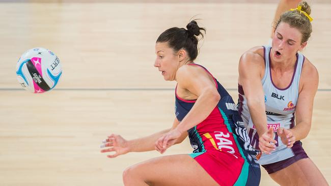 The Queensland Firebirds heading into the history books against the Vixens.