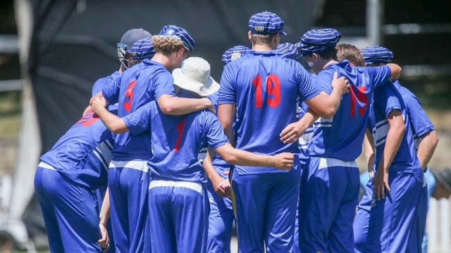 Charlie Henderson in the Nudgee huddle on Saturday.