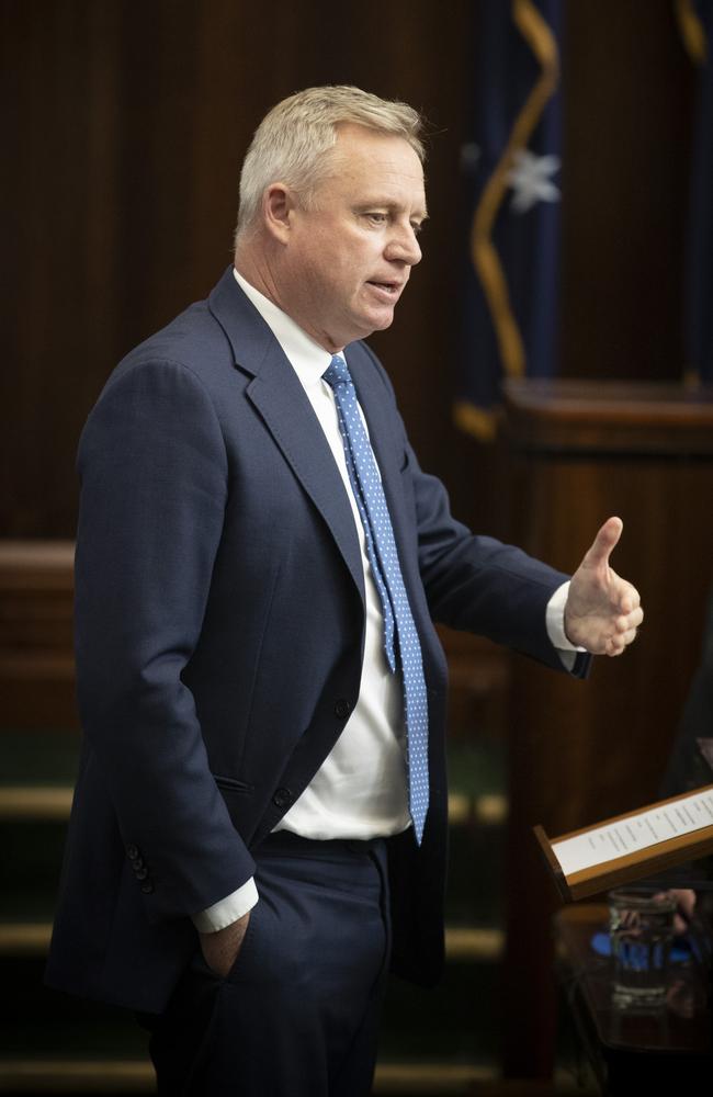 Tasmanian Parliament, Premier Jeremy Rockliff. Picture: Chris Kidd