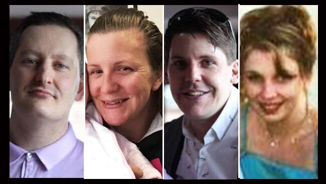 Dreamworld victims Kate Goodchild Luke Dorsett Roozi Araghi and Cindy Low. Picture: Supplied