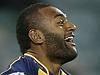 CANBERRA, AUSTRALIA - JUNE 18: Tevita Kuridrani of the Brumbies celebrates after scoring a try during the International tour ...