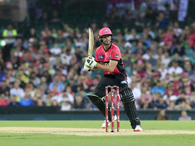 SYDNEY, AUSTRALIA - FEBRUARY 02: Daniel Hughes of the Sixers bats during the Big Bash League match between the Sydney Sixers and the Sydney Thunder at Sydney Cricket Ground on February 02, 2019 in Sydney, Australia. (Photo by Mark Evans/Getty Images)