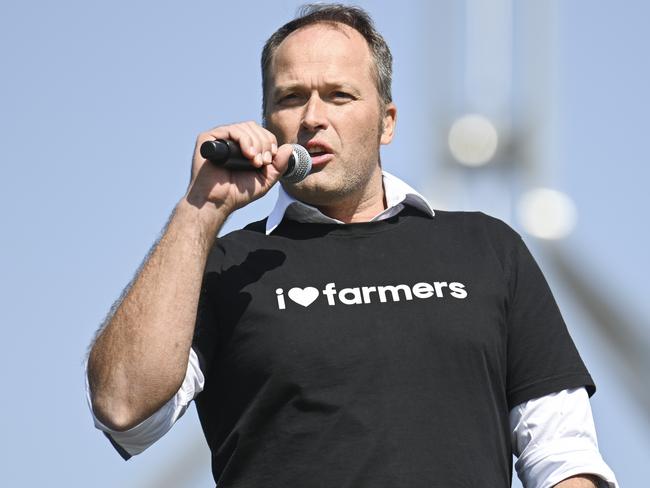 CANBERRA, Australia - NewsWire Photos - September 10, 2024: President of the National Farmers' Federation, David Jochinke addresses the National Farmers' Federation rally at ParliamentÃÂ House in Canberra. Picture: NewsWire / Martin Ollman