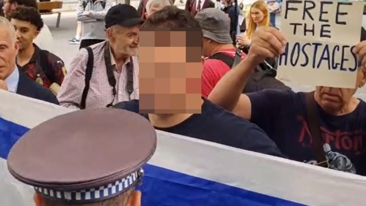 Israel supporter arrested at Palestine rally