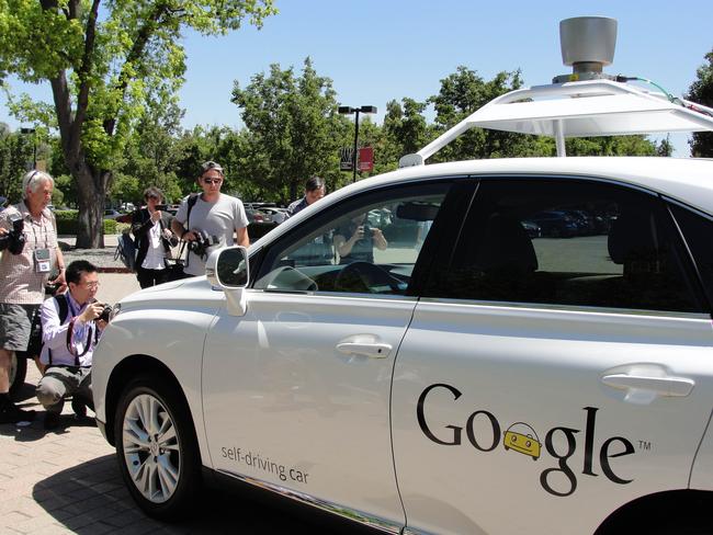 A self-driving car in California.