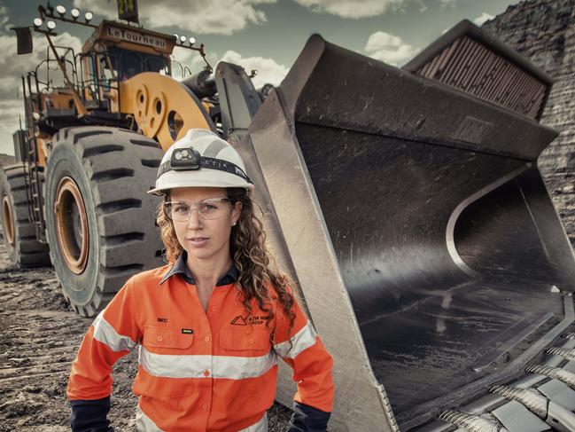 11th June 2020.Coal Miner Bec Murphy at the New Acland Coal Mine near Oakey, Queensland.Photo: Glenn Hunt / The Australian