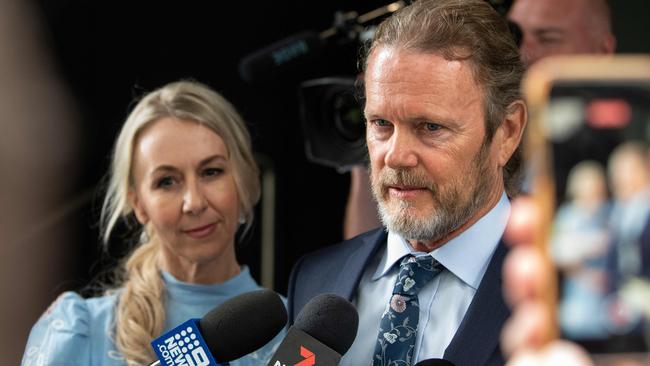 Craig McLachlan and partner Vanessa Scammell after McLachlan was found not guilty of indecent assault. Picture: NCA NewsWire