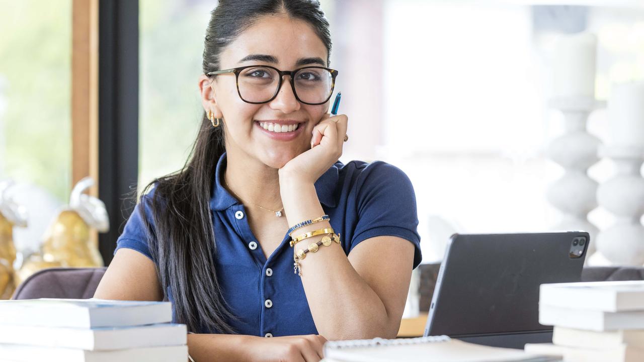 Pareena Brar aced her SACE with a score of 99.9 and turned studying into an exact science. Picture: Kelly Barnes