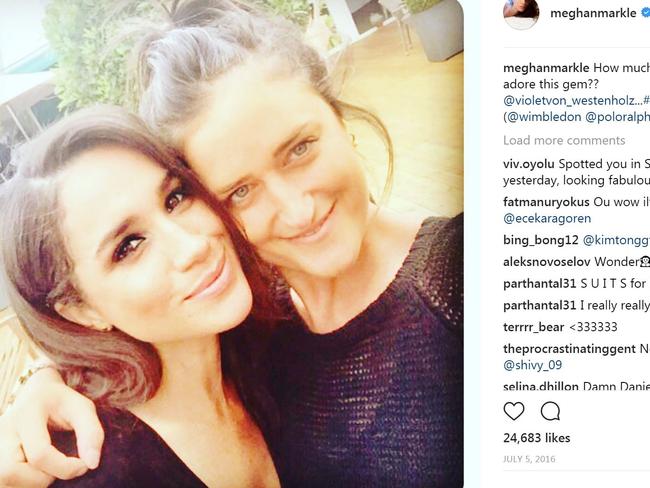 Meghan Markle worked closely with royally-connected Violet Von Westenholz prior to dating Prince Harry. Picture: Instagram