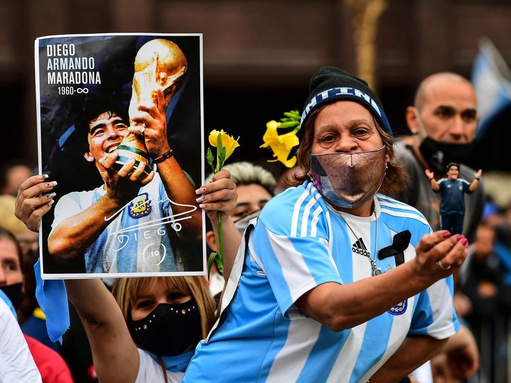 Argentina has been plunged into mourning after the death of Diego Maradona. Picture: AFP