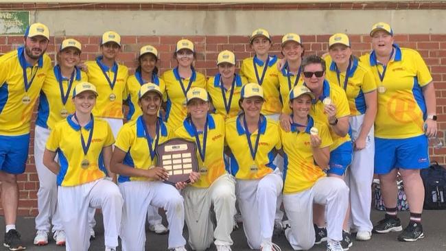 The Spirit show off the YPL shield at the Junction Oval.