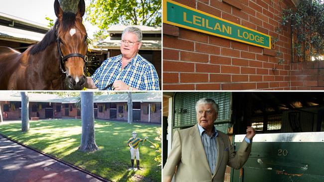 Trainer Anthony Cummings (top left) and his late father, the legendary Bart Cummings, at Leilani Lodge.