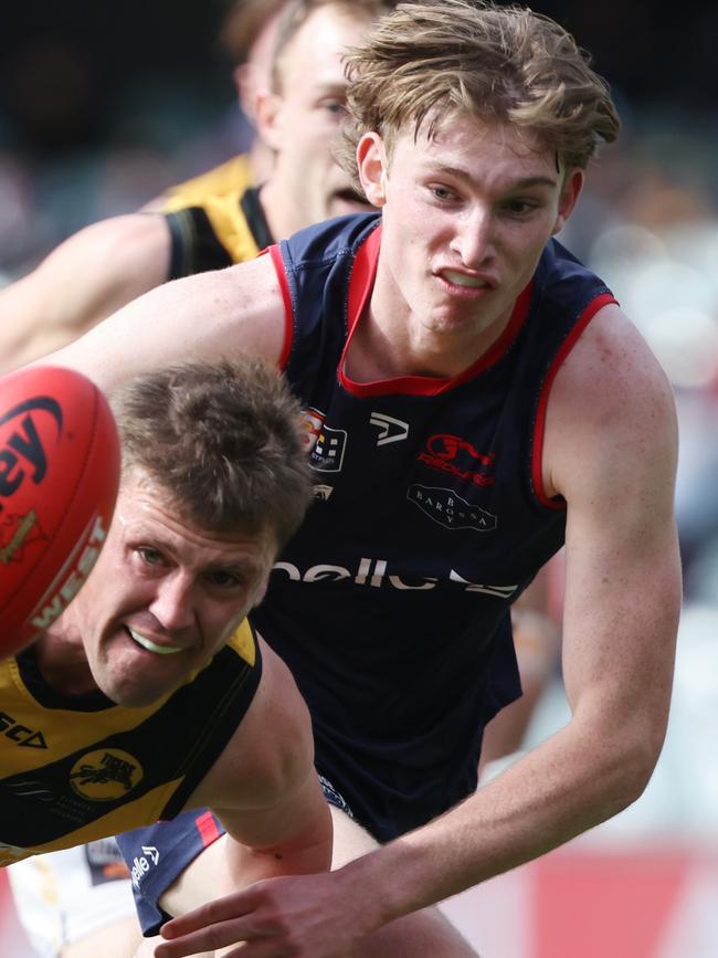 He also played three SANFL League games for Norwood this year. Picture: SANFL Image/David Mariuz