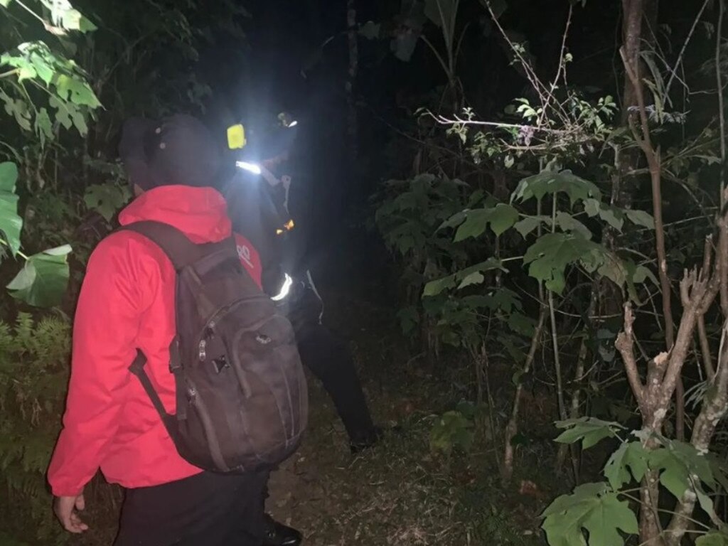 The pair were safely found, 500 meters above sea level. Picture: Instagram/basarnas_bali