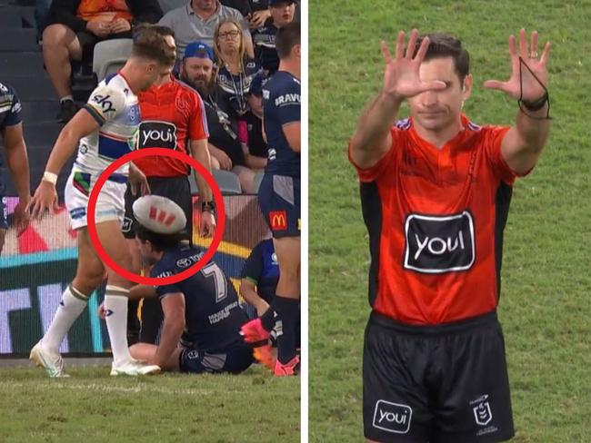 Both men got sin binned after this. Photo: Fox Sports