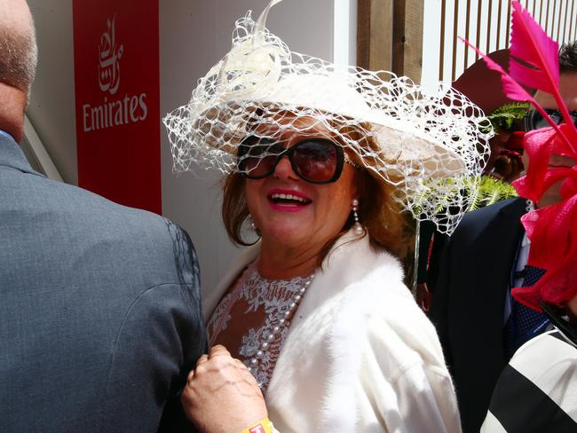 Gina Rinehart arrives at the Melbourne Cup. Picture: Aaron Francis