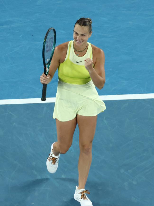 Aryna Sabalenka is the face of Wilson. Picture: David GRAY / AFP