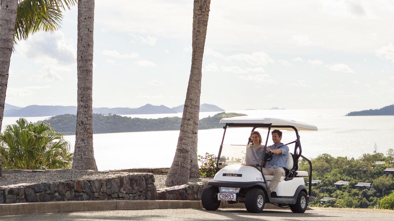 Buggys are used by guests all over Hamilton Island. Picture: Tourism Australia