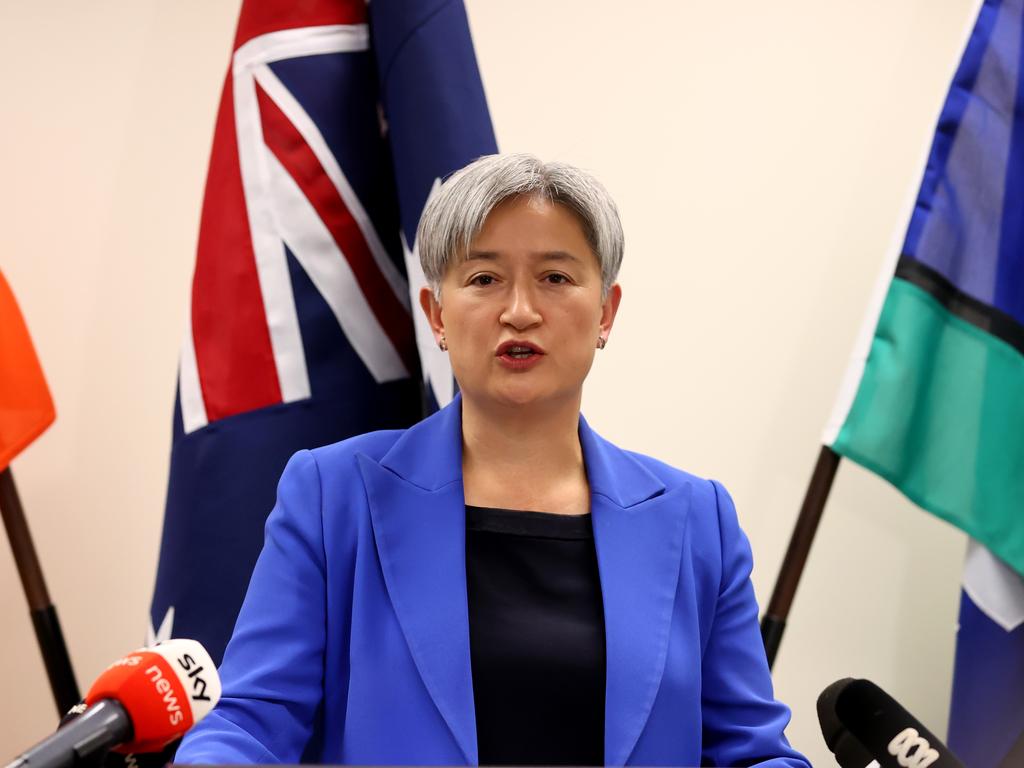 Foreign Minister Penny Wong says the government is using all elements of national power to increase Australia’s influence. Picture: NewsWire / Kelly Barnes