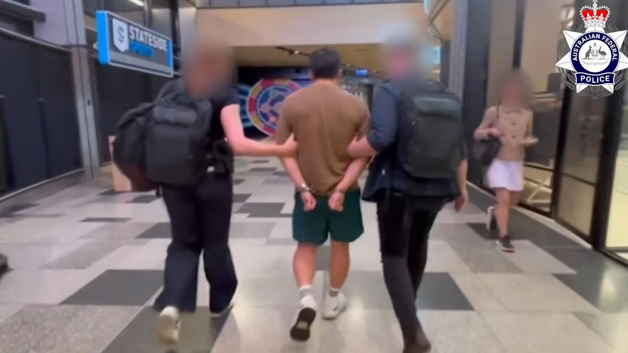 The man was rearrested at Sydney airport. Picture: Supplied/ Australian Federal Police.