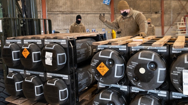 The Biden administration still has more than $6.5 billion left in what is known as drawdown authority, which allows the Defense Department to transfer weapons and equipment to Ukraine from its own stocks.Picture: US Airforce/AFP