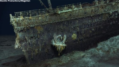 A full scan of the Titanic earlier this year. Picture: Atlantic Productions/Magellan/AFP