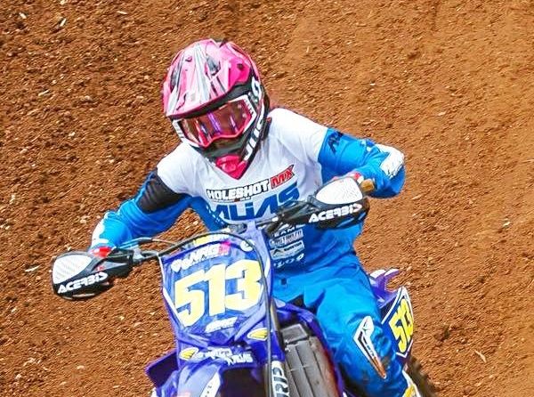 WON'T GIVE UP: Phoebe Dann competes in motocross despite her rare medical condition, which makes daily life incredibly difficult and often painful. Picture: Scott Waye