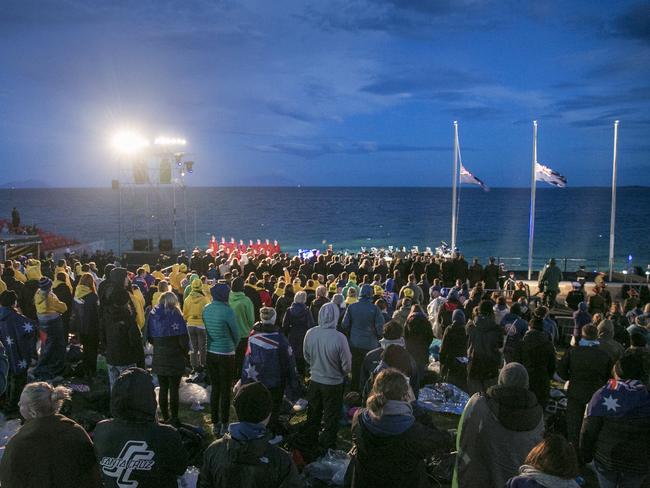 The 2016 Anzac dawn service on the Gallipoli peninsula, Turkey. Picture: Ella Pellegrini